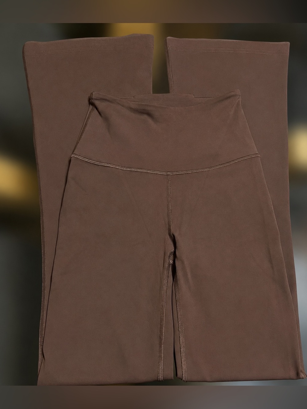 Lululemon Groove Super-High-Rise Flared Pant Nulu Java Brown Size 0 - Picture 3 of 7